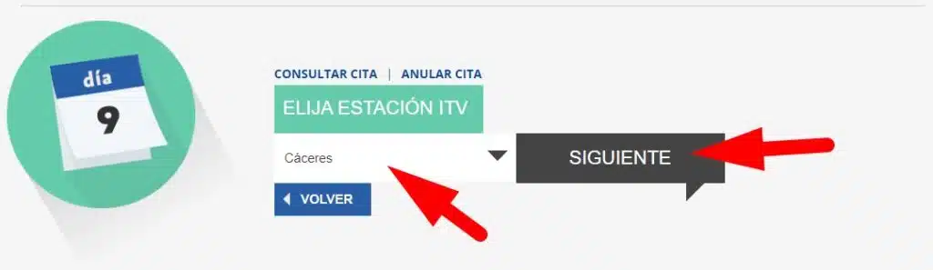 Cita Junta de Extremadura ITV Estacion